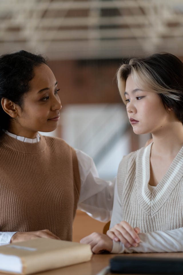 women talking